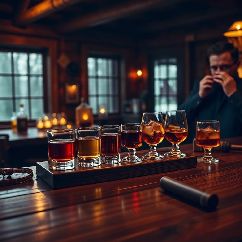 Bachelor party whiskey and craft cocktail bar