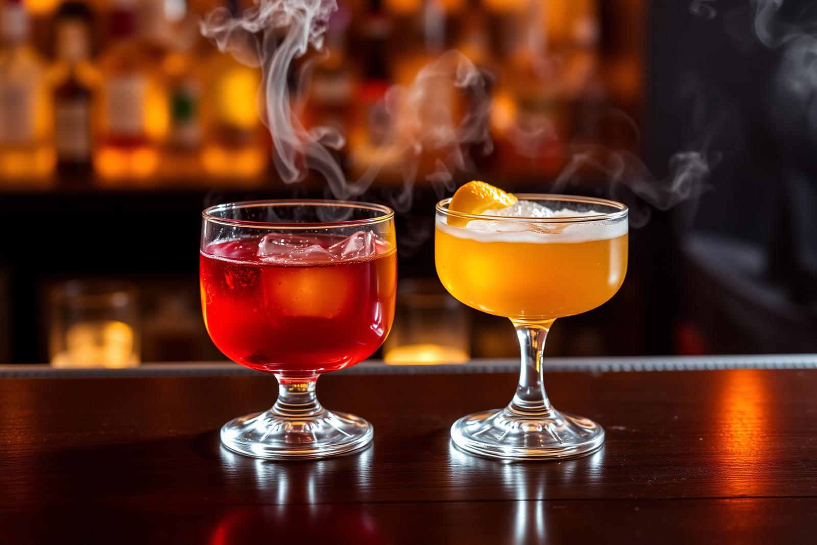 Craft cocktails prepared by a mobile bartender